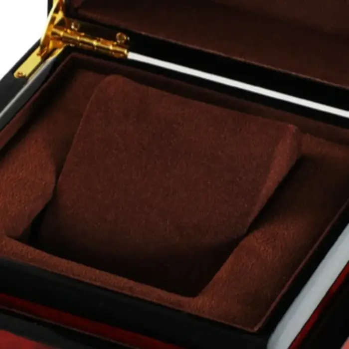 Boîte de rangement pour montre unique, étuis pour montres-bracelets pour hommes, boîtes de montres mécaniques de luxe, vitrine de montre avec oreillers amovibles