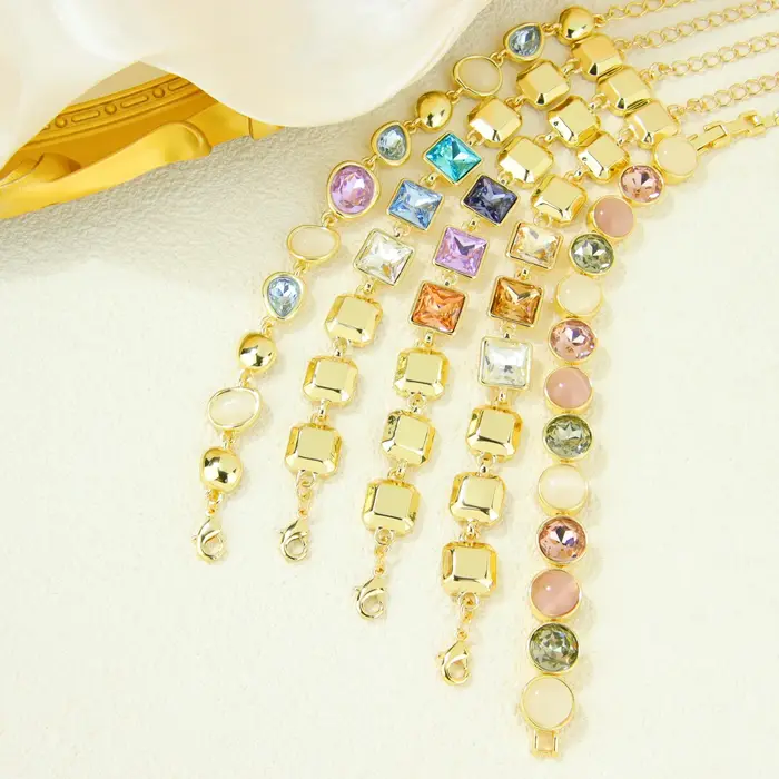 Bracelet de luxe en cristal italien