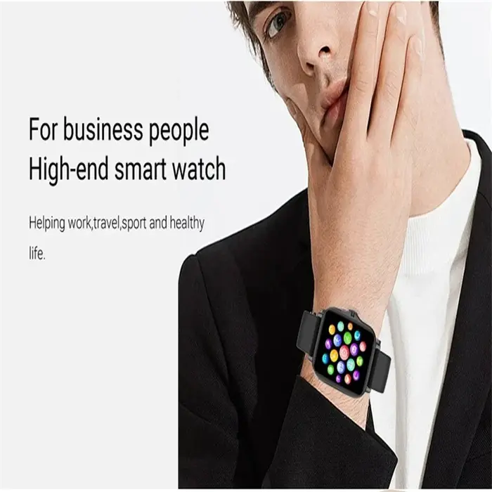 Montre intelligente multifonction Message Lecture de musique Cadran Appel Écran tactile Smartwatch pour femmes Hommes Montres de sport pour Android IOS