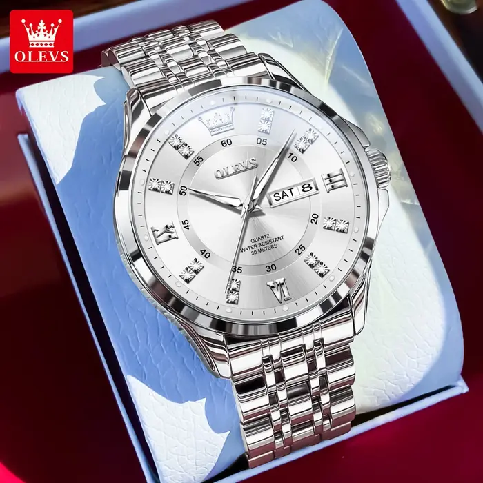 OLEVS 3620 or luxe hommes montre marque originale montre à Quartz en acier inoxydable étanche horlog