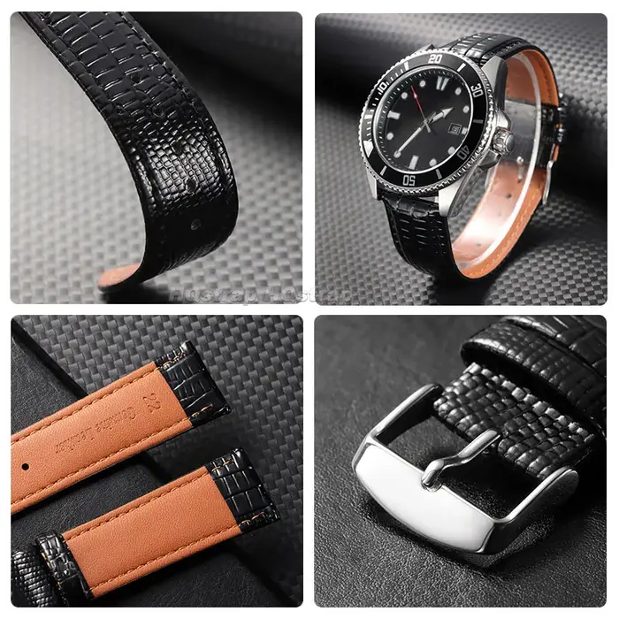 Bracelet de montre en cuir 18mm 20mm 22mm pour Omega