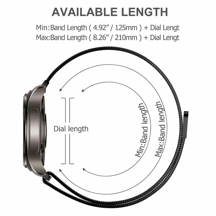 Bracelet métallique 18mm 20mm 22mm pour Garmin Vivoactive 3 4 4s 5 6