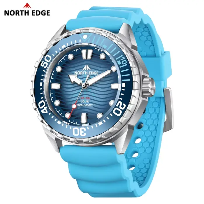 Nouvelle montre de plongée solaire NORTH EDGE 2026 TRITON pour hommes