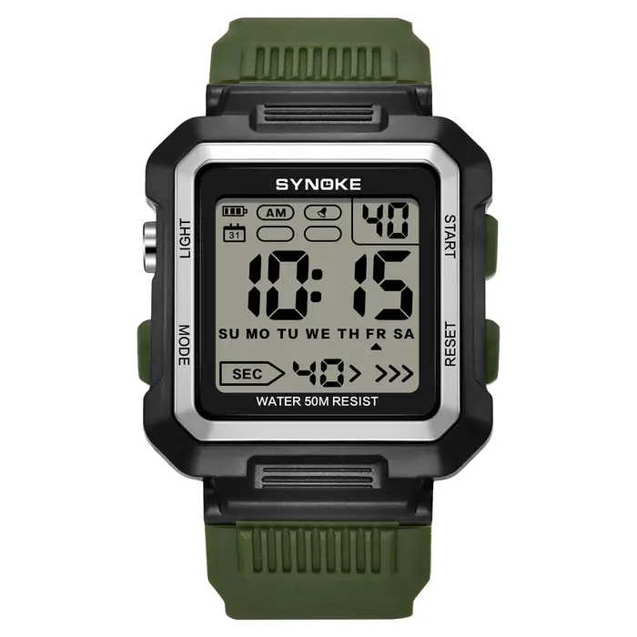 Montres militaires pour hommes, montres pour hommes, montre numérique SYNOKE, montres-bracelets d'ex