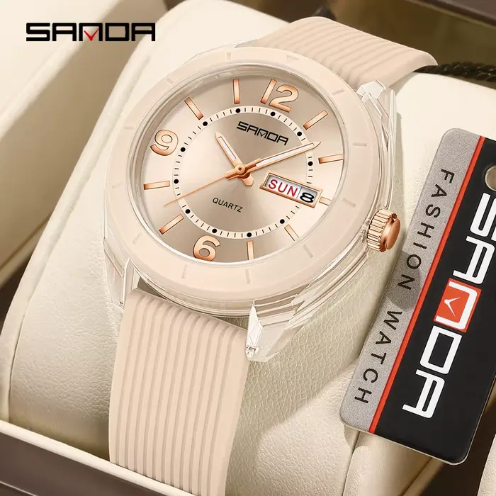 SANDA montre à Quartz pour femmes étanche Auto Date semaine élégant luxe dames montre-bracelet