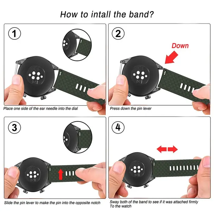 Bracelet de montre en Silicone