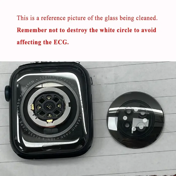 Verre de protection arrière pour Apple Watch Series 6 7 8 40mm 41mm sans capteur