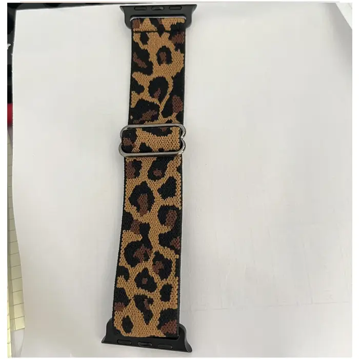 Bracelet en Nylon élastique léopard pour Apple Watch Ultra 2, 49mm 41mm 45mm 42mm 46mm 44mm, Bracelet pour femmes iWatch série 10 9 se 7 3 8 5 4