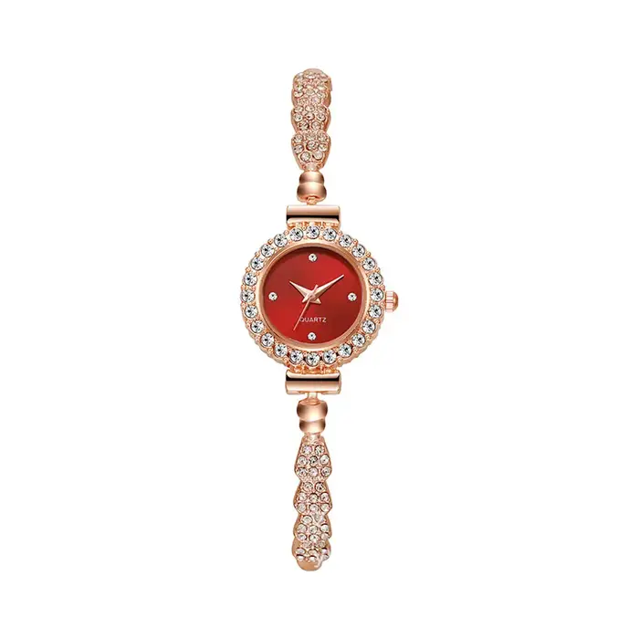 Montre à Quartz avec Strass pour Femme, Petit Cadran, Bracelet Mince, Accessoires Réglables Libremen