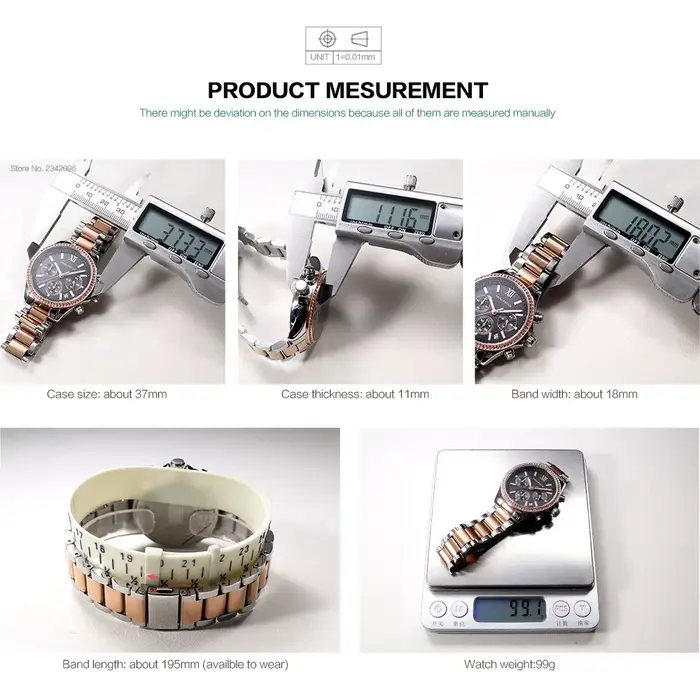 Montre à quartz multifonctionnelle pour femme MINI FOCUS - Acier inoxydable