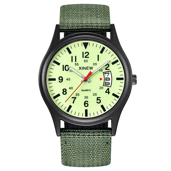 Original XINEW marque montres pour hommes mode bracelet en Nylon militaire sport Date montre à Quartz Erkek Barato Saat Relogio Masculino