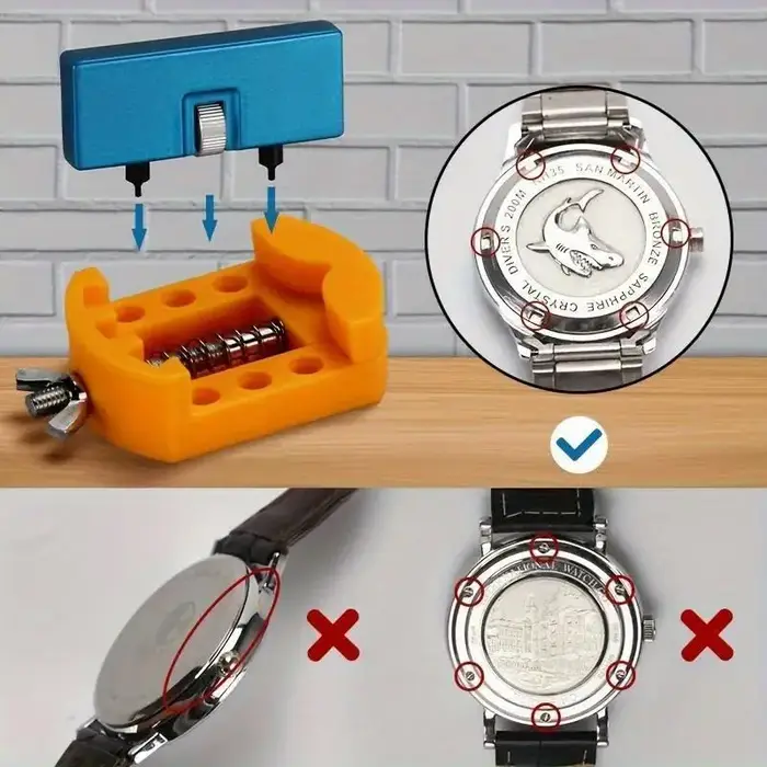 1 kit de remplacement de piles pour montre avec clé