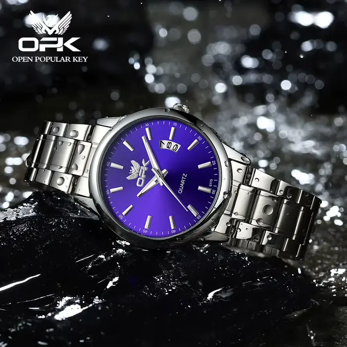 OPK 6010 montres pour hommes multifonctionnel chronographe montre-bracelet hommes montre originale étanche lumineux montre à Quartz Reloj