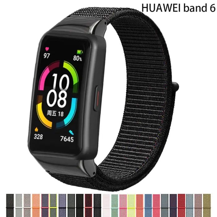 Bracelet en Nylon pour Huawei Band 6 Strap 6 Pro correa accessoires de montre intelligente ceinture de remplacement