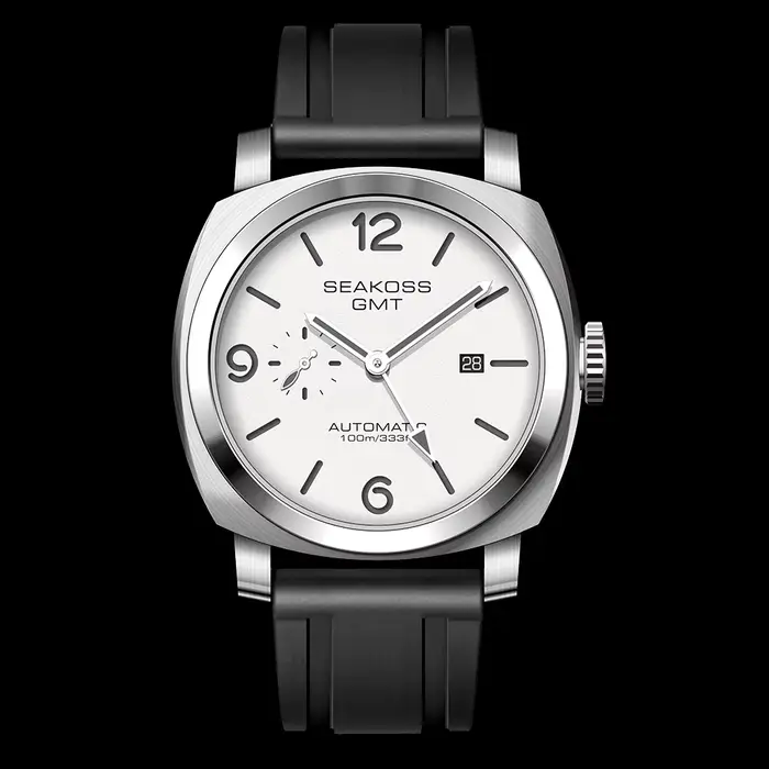 SEAKOSS – montre de plongée GMT pour hommes, 45mm, automatique, mécanique, mouvement Seagull ST2557,