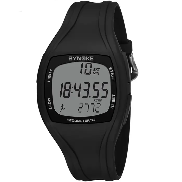 Montres numériques pour hommes, marque SYNOKE, podomètre multifonction, 5 bars, étanche, bracelet en
