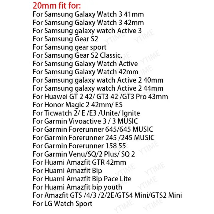 Forerunner 158 55 245 645 musique Bracelet de montre intelligente 20MM