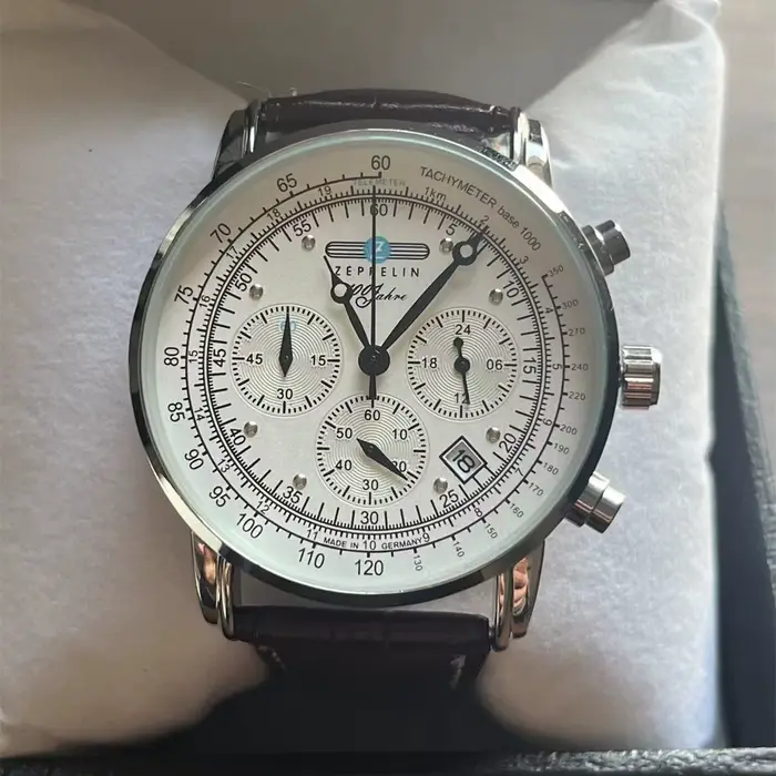 Nouvelle montre Zeppelin pour homme, tendance, trois aiguilles, chronographe multifonctionnel, montre à quartz pour affaires et loisirs