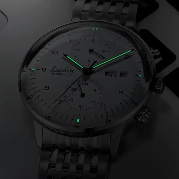 Montres mécaniques pour hommes, montre-bracelet automatique d'affaires, en acier inoxydable, lumineu