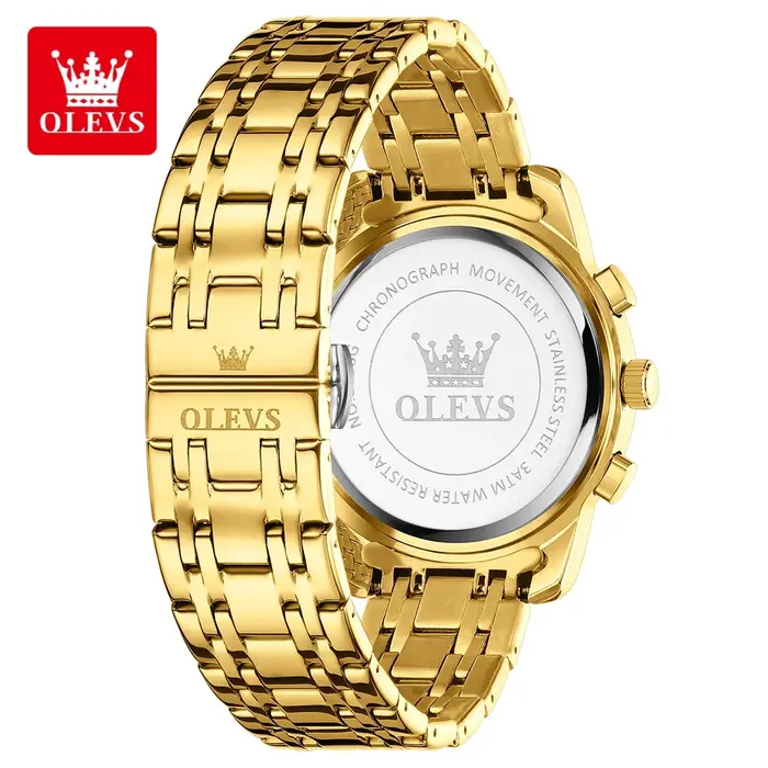 OLEVS montre à Quartz originale pour hommes à la mode squelette volant conception étanche 24 heures Phase de lune