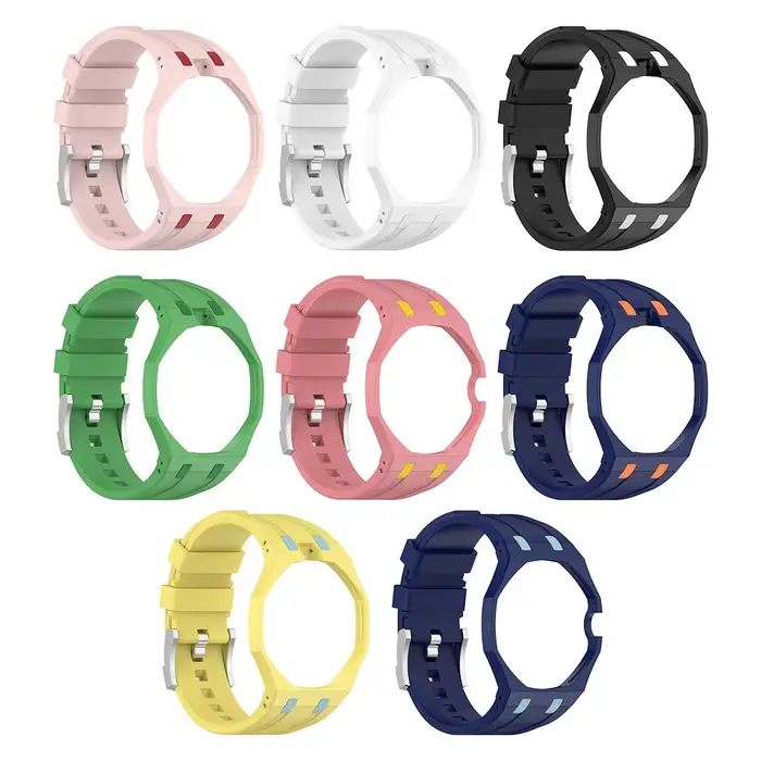 Bracelet de montre en silicone intégré pour Swatch Royal P