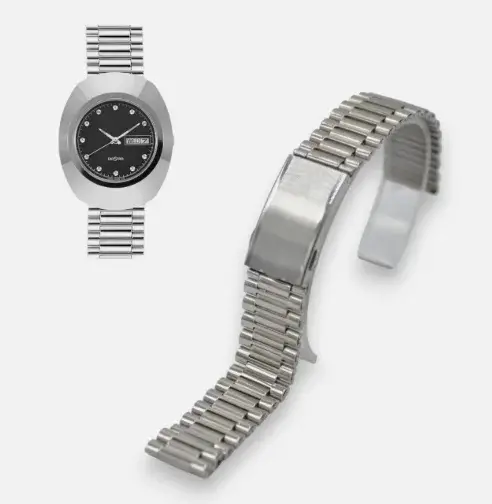 Bracelet de montre en acier inoxydable couleur argent massif 18 mm Diastar 01570 pour Rado