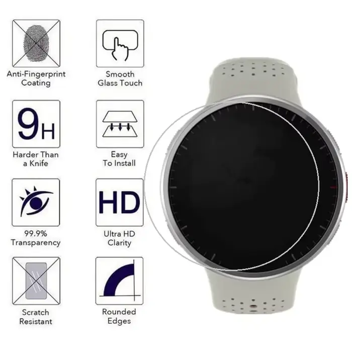 Protecteur d'écran pour montre intelligente Polar Pacer Pro HD