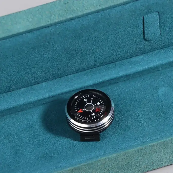 Mini boussole de survie portable à bouton amovible pour bracelet de montre