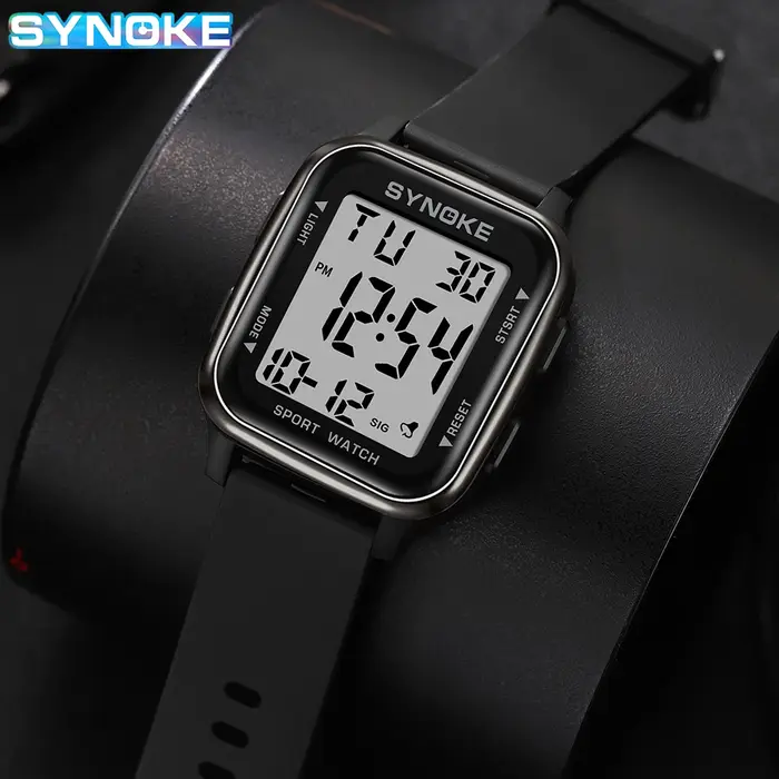 SYNOKE montre numérique militaire en plein air nouveau pour hommes mode rétro hommes montre sport étanche hommes montre multifonctionnel lumineux