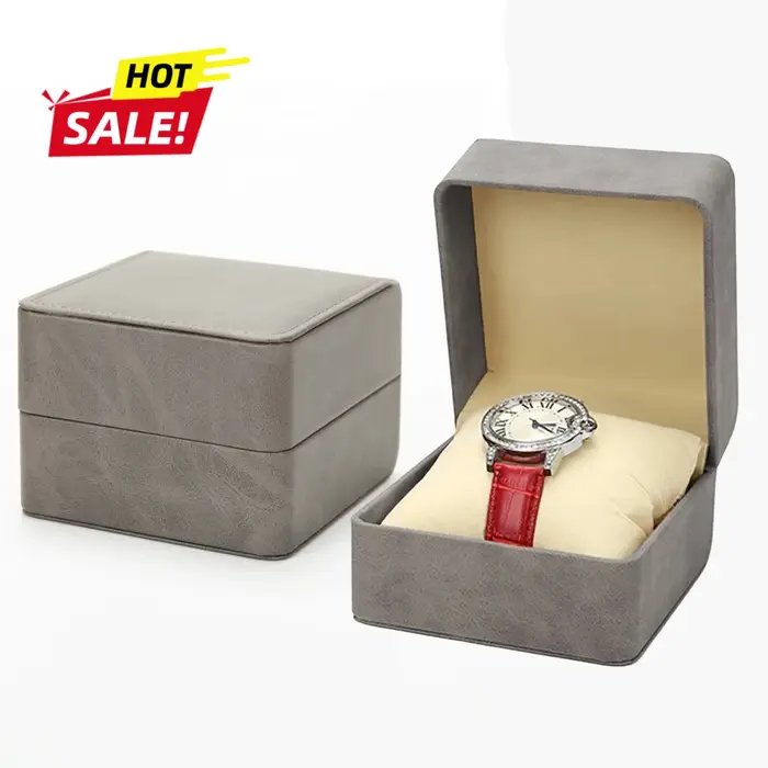 Boîte à montre simple en cuir de luxe (1-2 pièces) – Étui de rangement portable pour montres et bijoux pour homme – Idéal comme cadeau