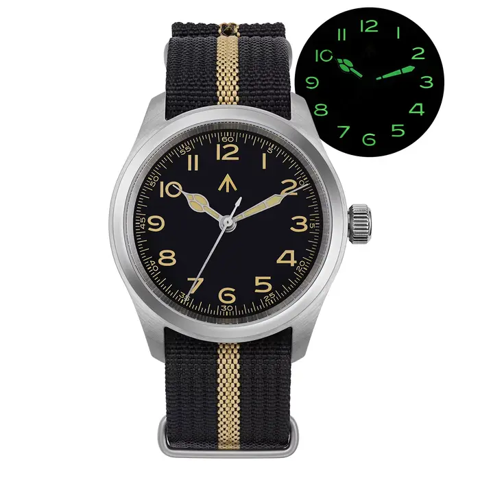 Militado-Montre-bracelet en cristal saphir bombé, ML08, VH31, mouvement à quartz, montre vintage Sho