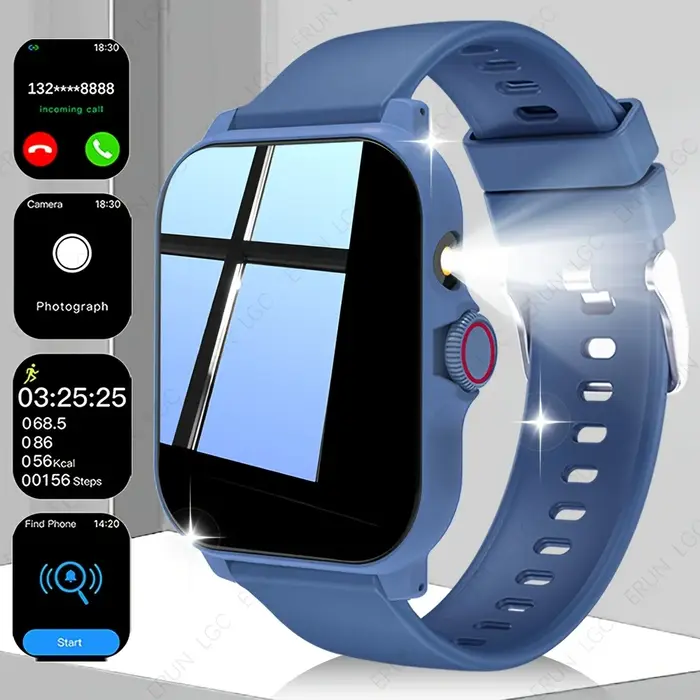 Montre connectée dernière génération, écran tactile de 1,83 pouce, avec rappel d'appels/messages, pl