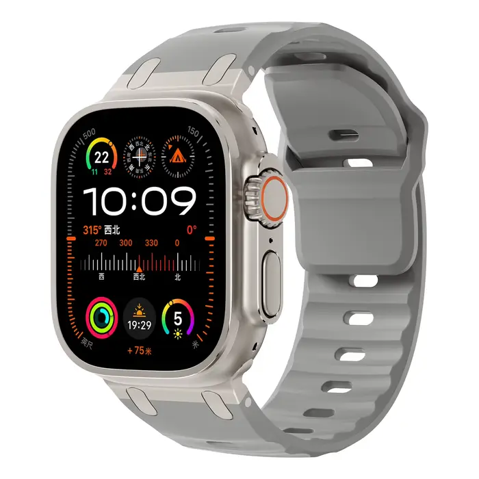 Bracelet en silicone sport pour Apple Watch Ultra 3 49 mm, bracelets métalliques pour iWatch Series 