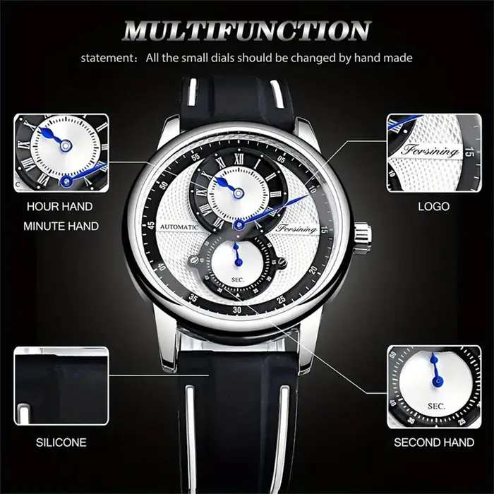 Montre mécanique haut de gamme pour hommes d'affaires