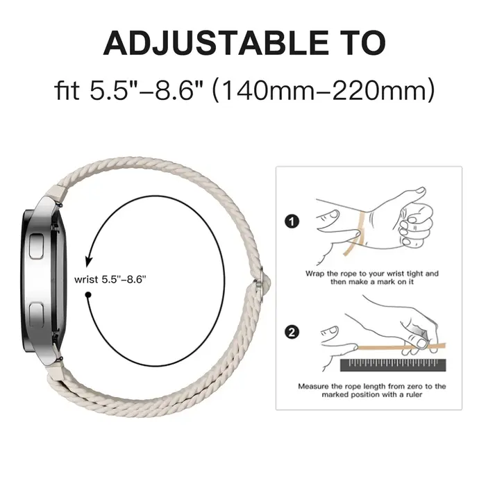Bracelet à boucle Solo tressé pour Amazfit bip 6/5/équilibre/GTS/4/2e/Mini/3/GTR/4/2/3/Pro/20mm 22mm