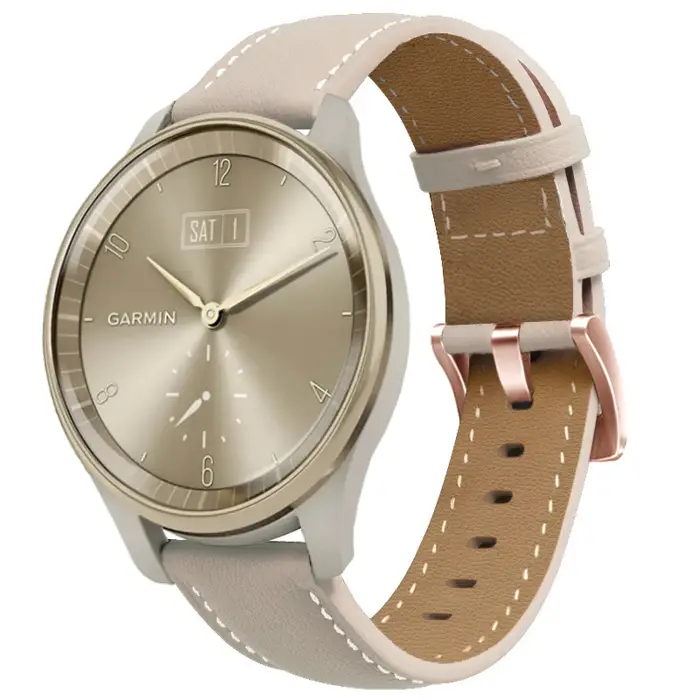 Bracelet en cuir de 20mm pour Garmin Vivomove Style HR Sport tendance