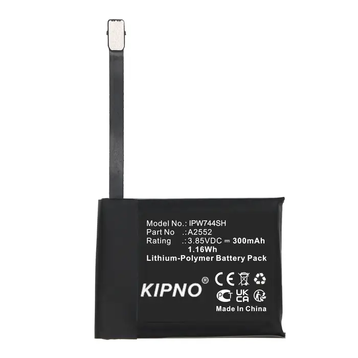 Batterie de montre intelligente 290mAh pour Apple Watch SE 44mm A2180