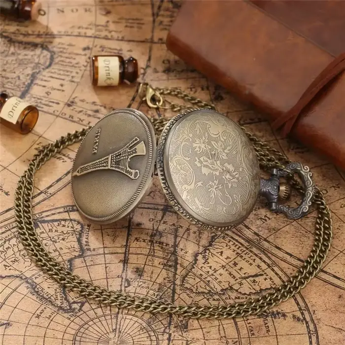 Montre de poche analogique à Quartz pour hommes et femmes