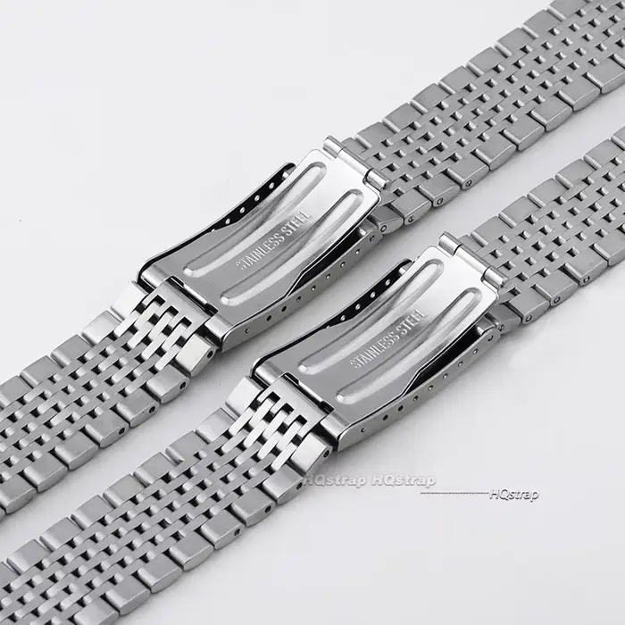 Bracelet de montre en acier inoxydable à extrémité plate incurvée de 18mm 20mm 22mm