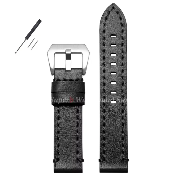 Bracelet de montre en cuir de vachette de haute qualité pour Panerai marron bracelet de montre Vinta