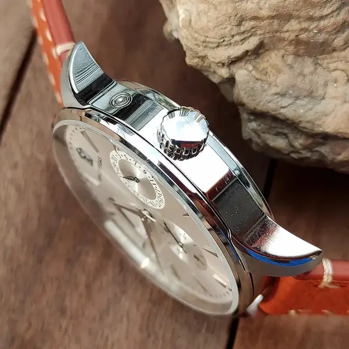 Montre automatique VaKuy tendance clown calibre ST1780 calendrier en cuir pour hommes d'affaires