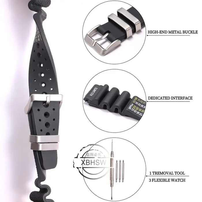 Accessoires de montre Bracelet en résine 20/22/24mm adapté pour Citizen promaster nd limites