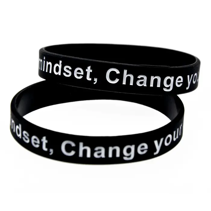 1 Bracelet en silicone inspirant 'Change Your Mind Set