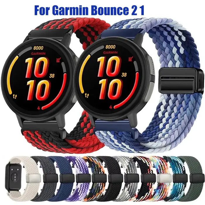 Bracelet en nylon tressé pour Garmin Bounce 2, bracelet réglable et respirant pour montre intelligente Garmin Bounce pour enfants, bracelet Correa