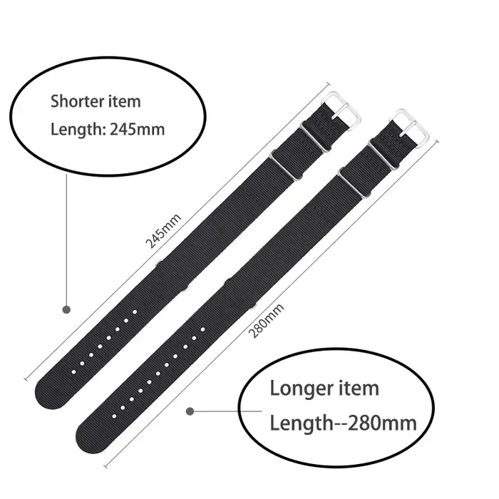 Bracelet de montre en tissu Nylon souple