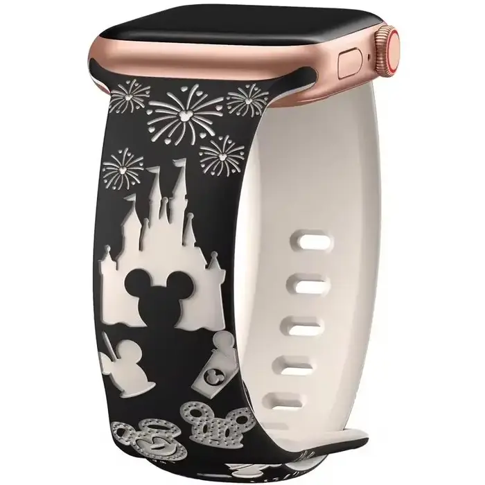 Bracelets floraux gravés pour Bracelet de montre Apple 44mm 49mm 45mm 41mm 40mm 38mm