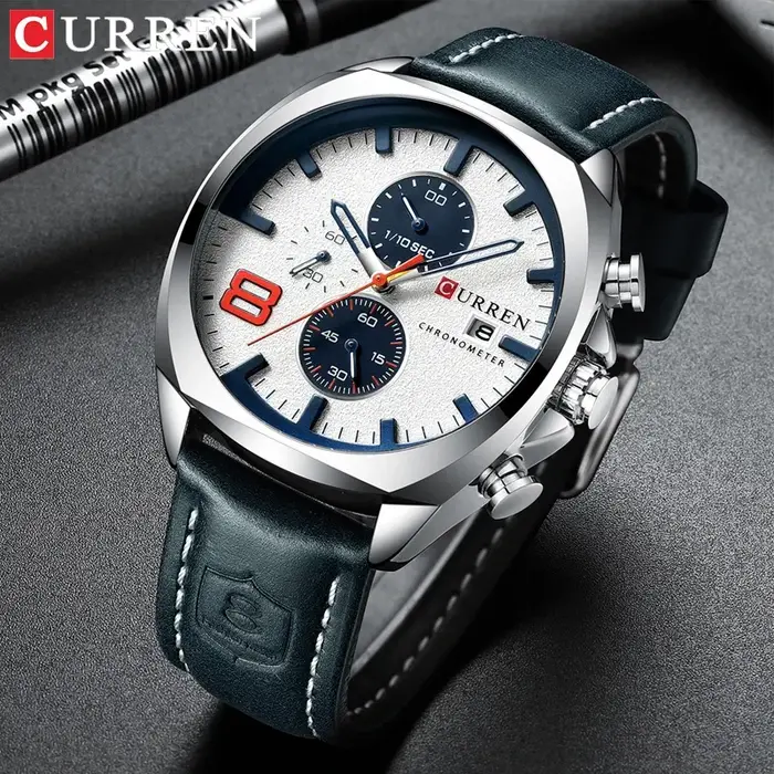CURREN hommes montre de luxe montre-bracelet montres à Quartz mode cuir Style Punk