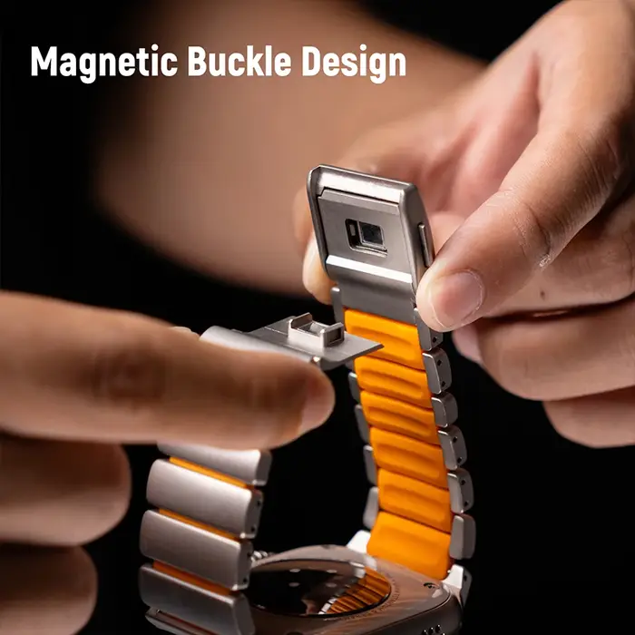 Bracelet en métal titane pour Apple Watch Ultra 3 11 10 9 8 7 SE 6