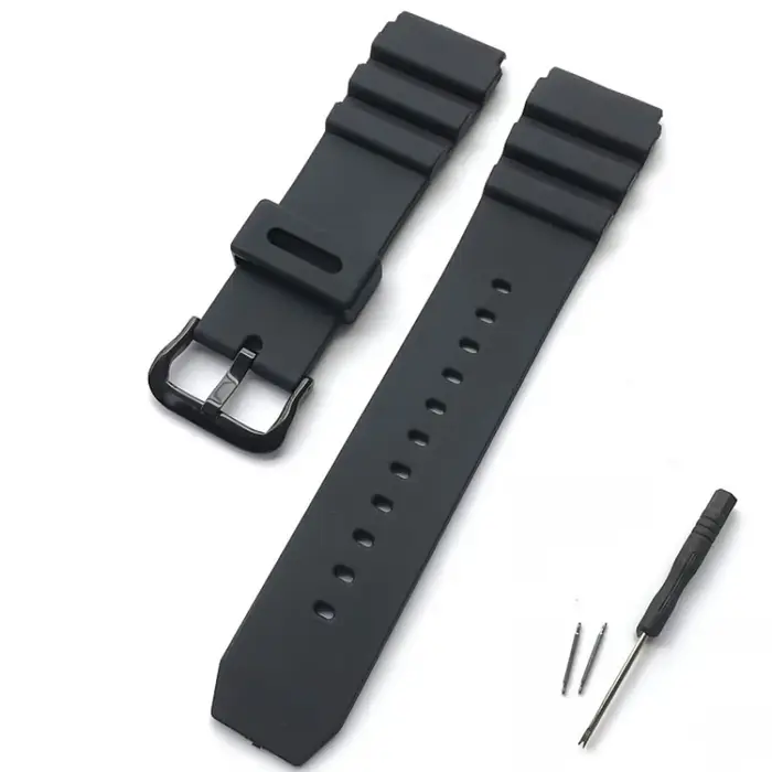 Bracelet de montre en caoutchouc de silicone, 22mm, pour montre de plongée CASIO swordfish MDV-106 M