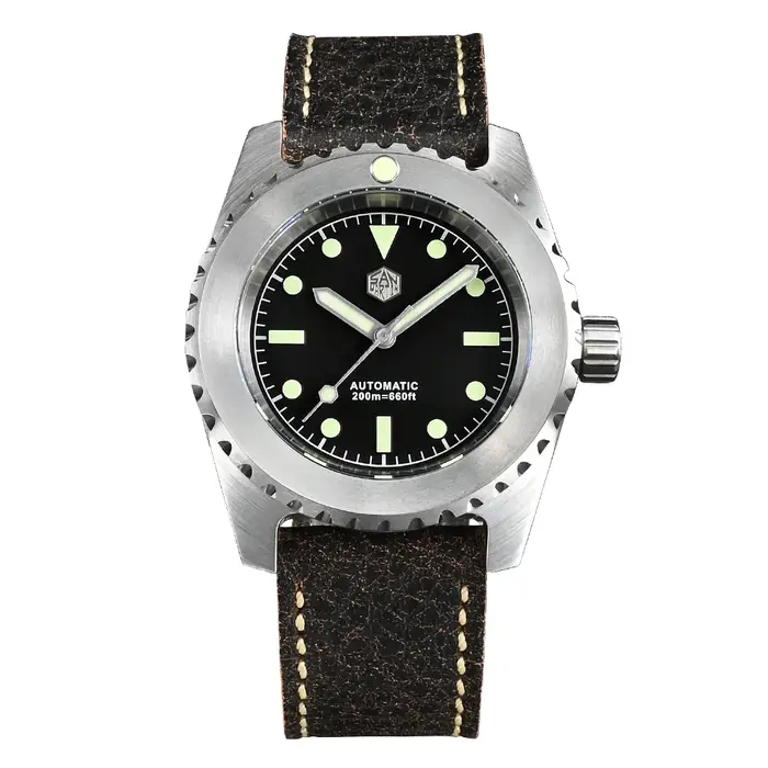 San Martin-Montre de Plongée Rétro pour Homme, 41mm, 8215 8315, Mécanique existent, Étanche à 20Bar,